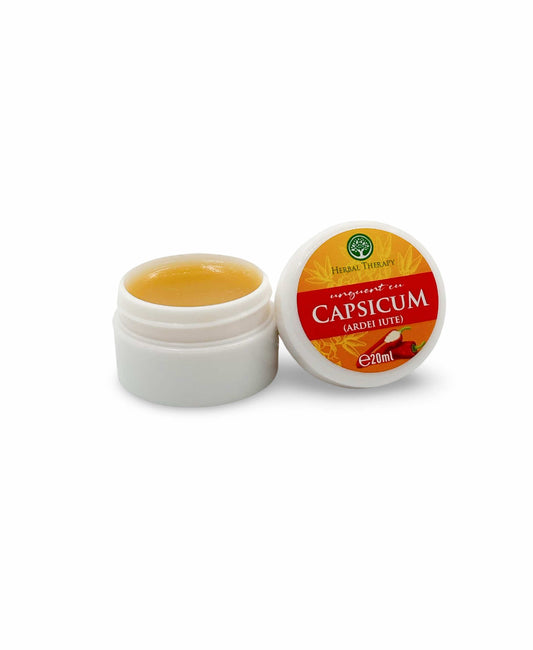 Unguent cu Extract de Capsicum (Ardei Iute) - Ameliorarea Durerilor Musculare și Încălzire Rapidă, 20 ml
