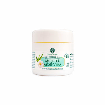 Unguent Calmant pentru Eczeme - Mușețel, Aloe-Vera, Cocos, Lavandă, Vitamina E, 40 ml