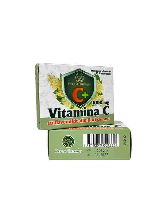 Vitamina C 1000 mg cu flavonoide din flori de soc, 30 comprimate