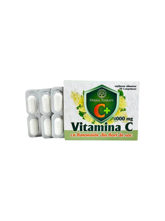 Vitamina C 1000 mg cu flavonoide din flori de soc, 30 comprimate