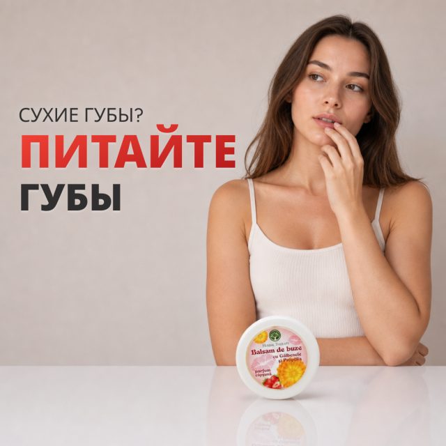 Бальзам для губ с календулой и прополисом (с ароматом клубники) 20 мл