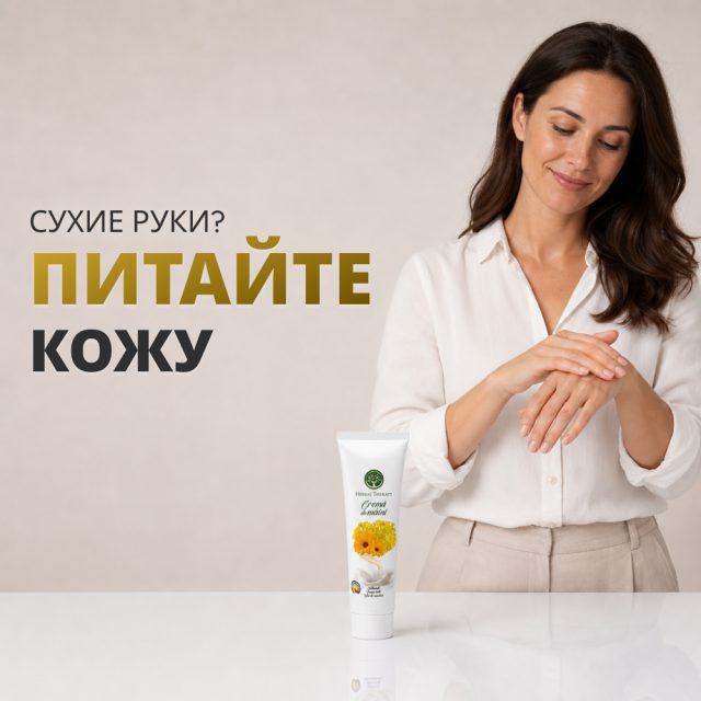 Крем для рук с экстрактами календулы, бессмертника и оливковым маслом 100 мл