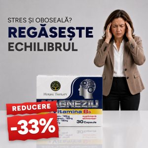 Magneziu + Vitamina B6, capsule N30 - Promoție -33%