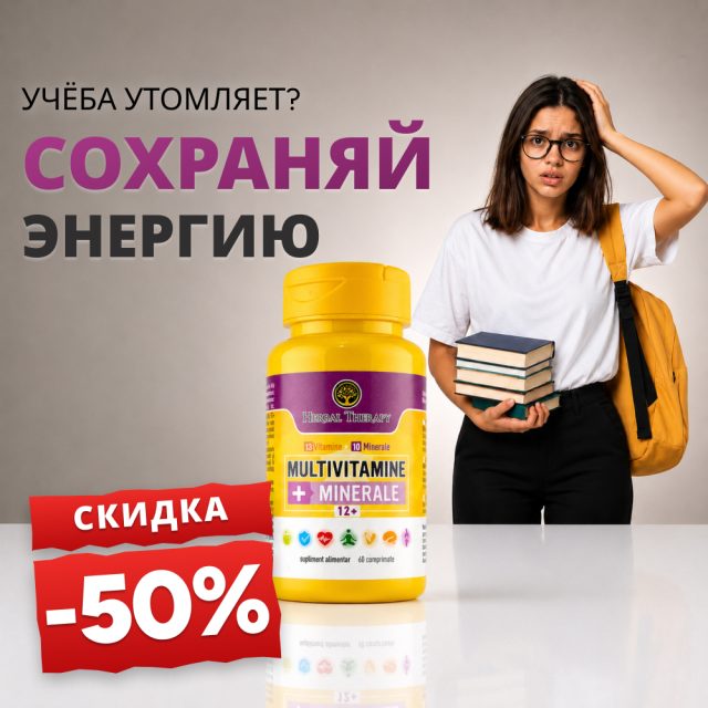 Мультивитамины + Минералы для подростков 12+ лет N60 - Promoție -50%