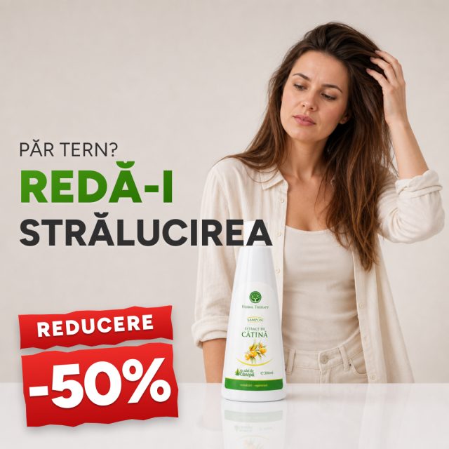 Șampon cu extract de Cătină + ulei de cânepă 300 ml - Promoție -50%