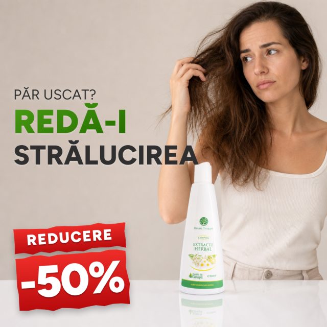 Șampon cu extracte Herbal + Ulei de cânepă 300 ml - Promoție -50%