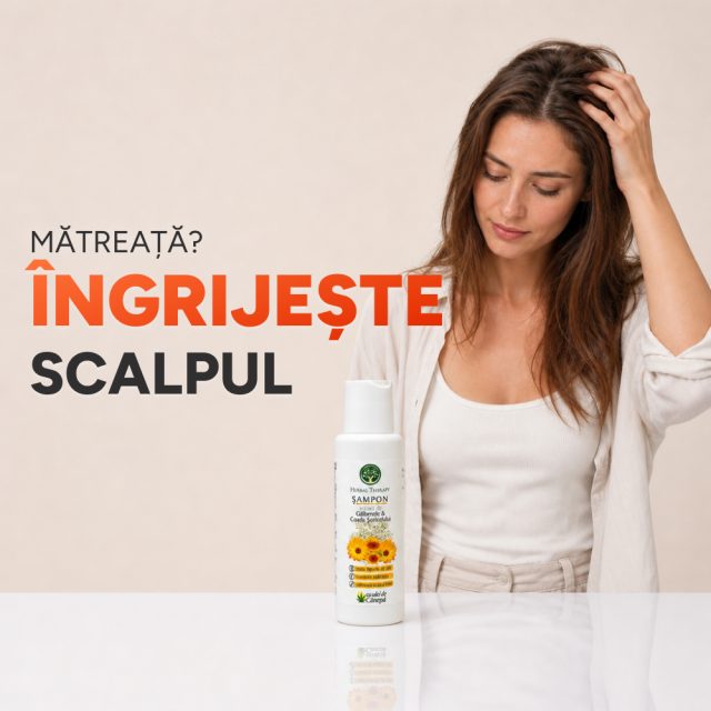 Șampon cu extracte de Gălbenele și Coada Șoricelului + ulei de cânepă 100 ml