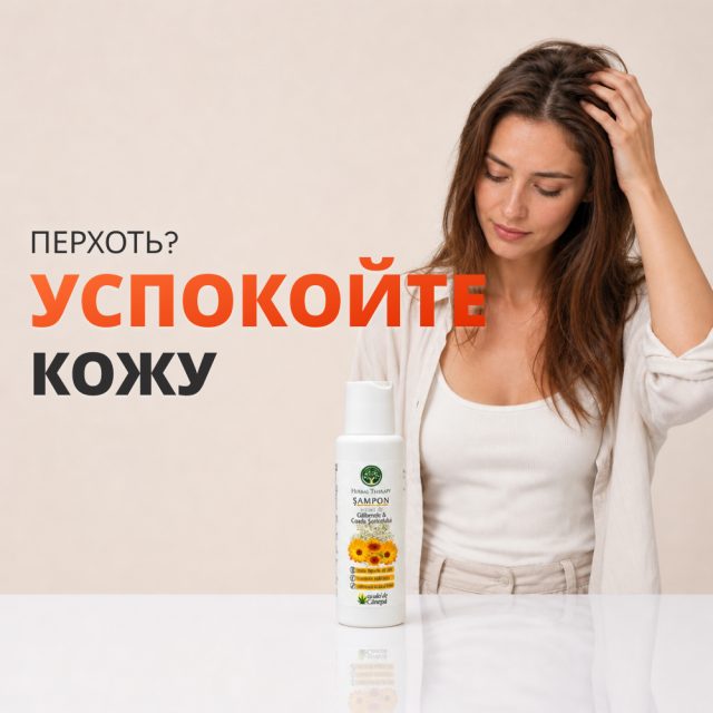 Шампунь с экстрактами календулы и тысячелистника + конопляное масло 100 мл
