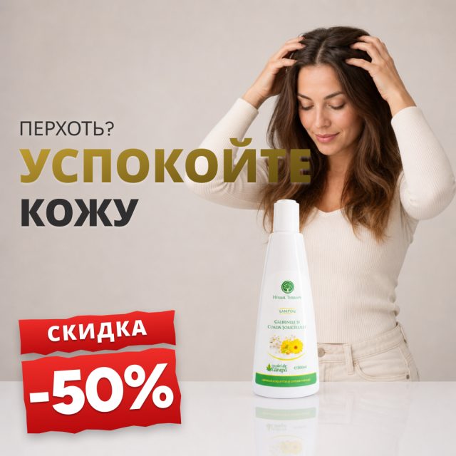 Шампунь с экстрактами календулы и тысячелистника + конопляное масло 300 мл - Promoție -50%