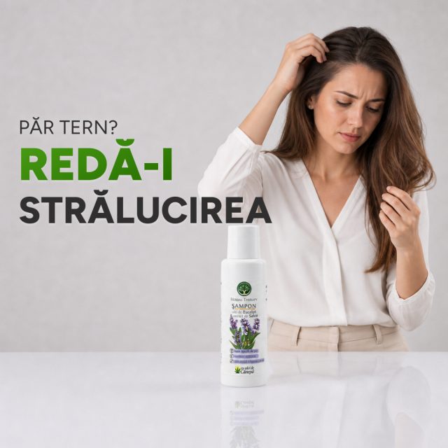 Șampon cu extracte de Salvie, ulei de Eucalipt și ulei de cânepă 100 ml