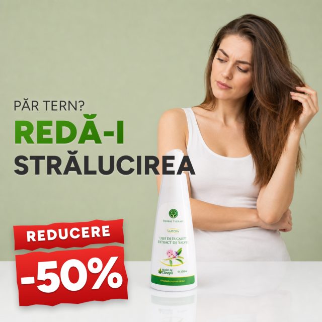 Șampon cu extracte de Salvie, ulei de Eucalipt și ulei de cânepă 300 ml - Promoție -50%