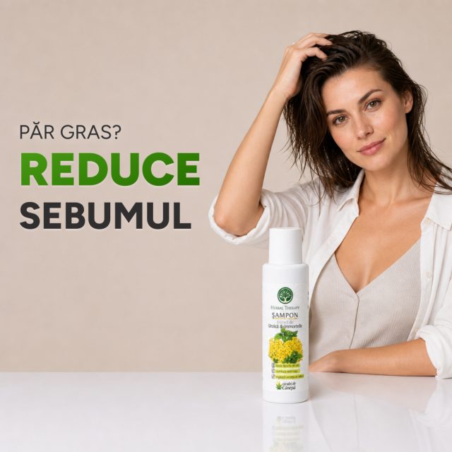 Șampon cu extracte de Urzică și Immortelle + ulei de cânepă 100 ml