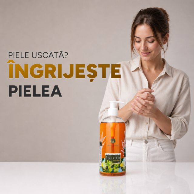 Săpun lichid cu extract de Ceai verde și uleiuri naturale 500 ml