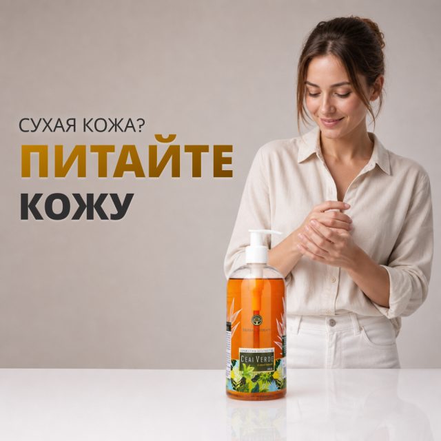Жидкое мыло с экстрактом зеленого чая и натуральными маслами 500 мл