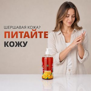 Жидкое мыло с экстрактом календулы и натуральными маслами 500 мл