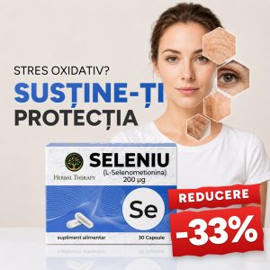 Seleniu (L-Selenometionina) 200 µg, 30 capsule - Promoție -33%