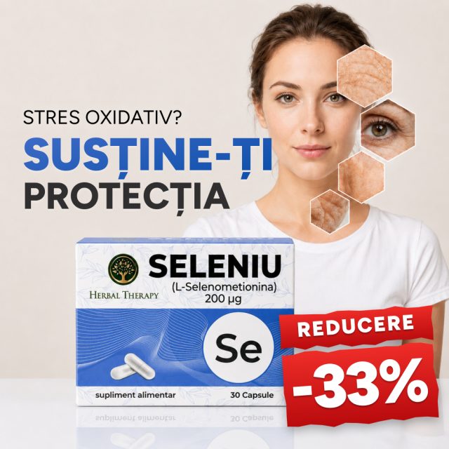 Seleniu (L-Selenometionina) 200 µg, 30 capsule - Promoție -33%