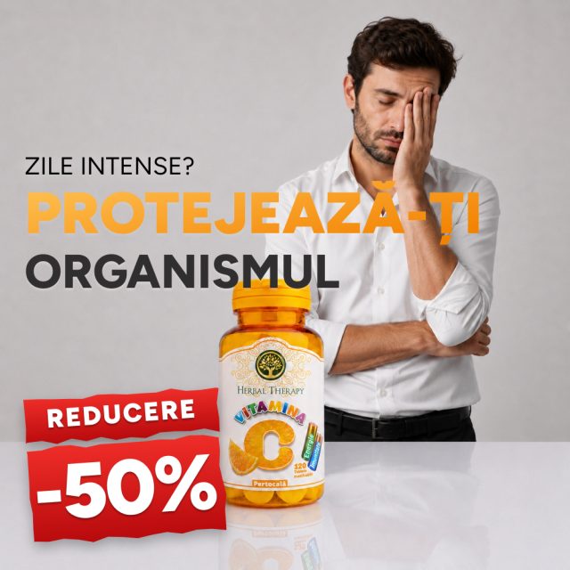 Vitamina C 100 mg cu glucoză și aromă de portocală N120 - Promoție -50%