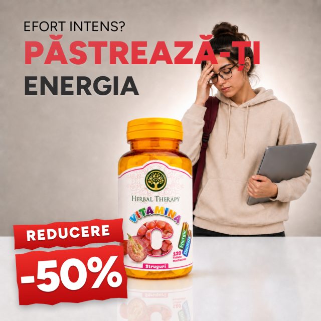 Vitamina C 100 mg cu glucoză și aromă de struguri N120 - Promoție -50%