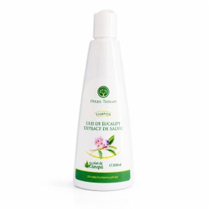 Șampon cu extracte de Salvie, ulei de Eucalipt și ulei de cânepă 300 ml