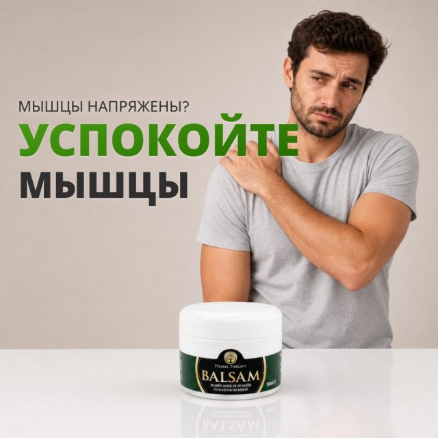 Бальзам с камфорой, ментолом, маслом эвкалипта и натуральными растительными экстрактами 100 мл