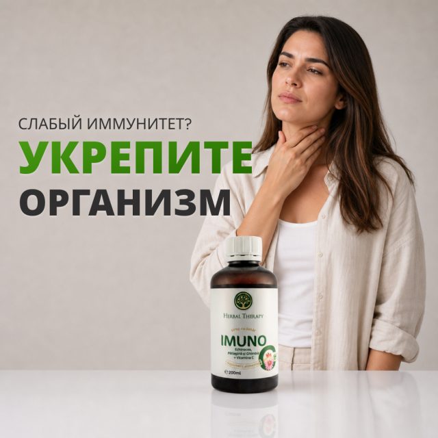 Сироп IMUNO Эхинацея, Подорожник, Имбирь и Витамин C 200 мл